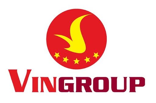 Logo của tập đoàn Vingroup với màu đỏ vàng sắc cờ Việt Nam
